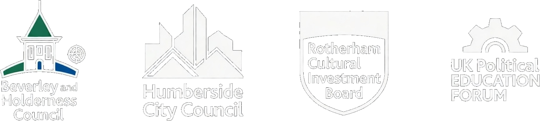 Beverley and Holderness Council, Humberside City Council, Rotherham Cultural Investment Board and the UK Political Education Forum.